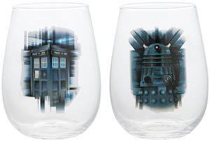 Tardis And Dalek Glasses Set