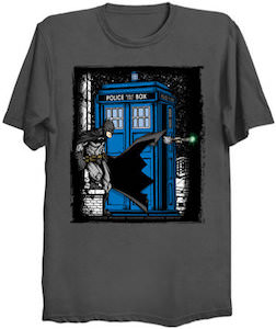 Batman Meets The Tardis And The Doctor T-Shirt