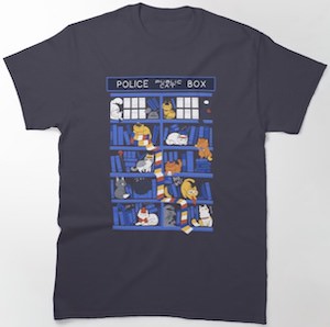 Doctor Who Tardis Public Cat Police Box T-Shirt