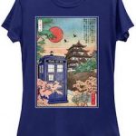 Doctor Who Japanese Garden With The Tardis T-Shirt