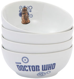 White Dalek Ceramic Bowls (set of 4)