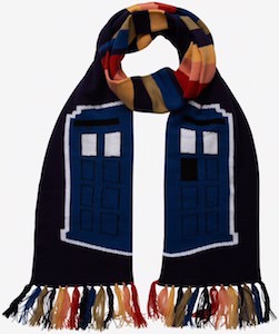 Scarf With The Tardis And The Stripes Of The 13th Doctor