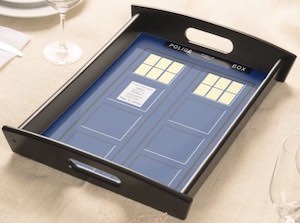 Doctor Who Serving Tray With The Tardis On It